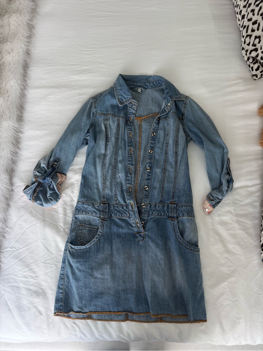 Joie vintage Light Blue Denim Shirt Dress